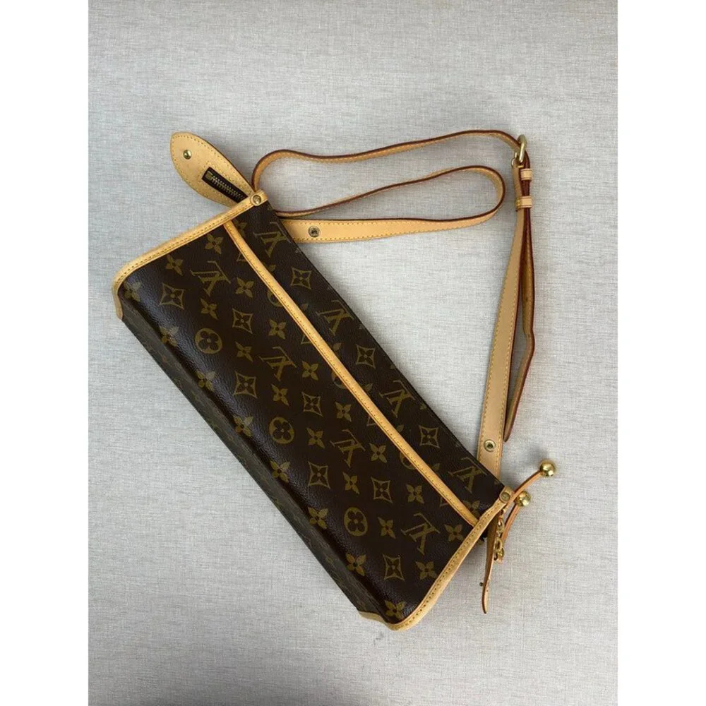 LOUIS VUITTON Brown Monogram Canvas Popincourt Long GHW